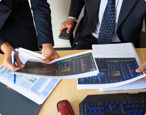 Investors in meeting